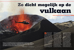 "Zo dicht mogelijk op de vulkaan", Article in KIJK, June 2010, text: Sander Koenen, photography: Fred Kamphues, © KIJK